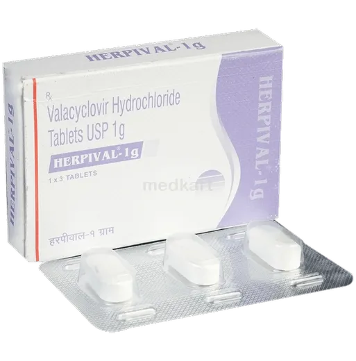 herpival 1000mg tablet 3's